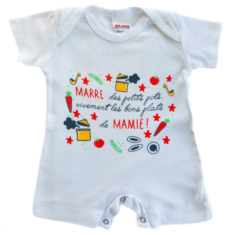 Combishort blanc - 3 mois